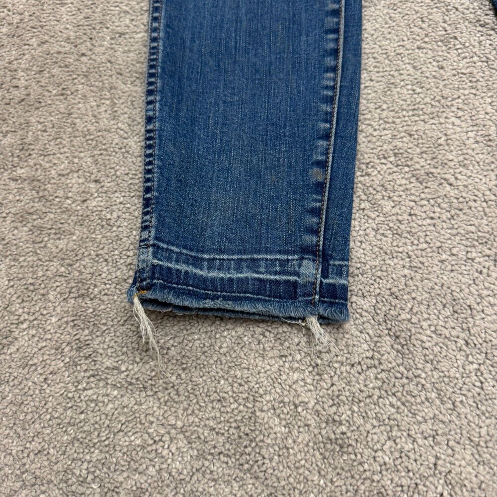 Madewell 10" High Rise Skinny Denim Jeans Womens 27 Blue Raw Hem Button Fly - Picture 6 of 16